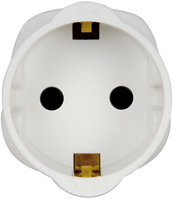Euro to UK Visitor Adapter Schuko 2 Pin to UK 3 Pin Plug Mains Travel