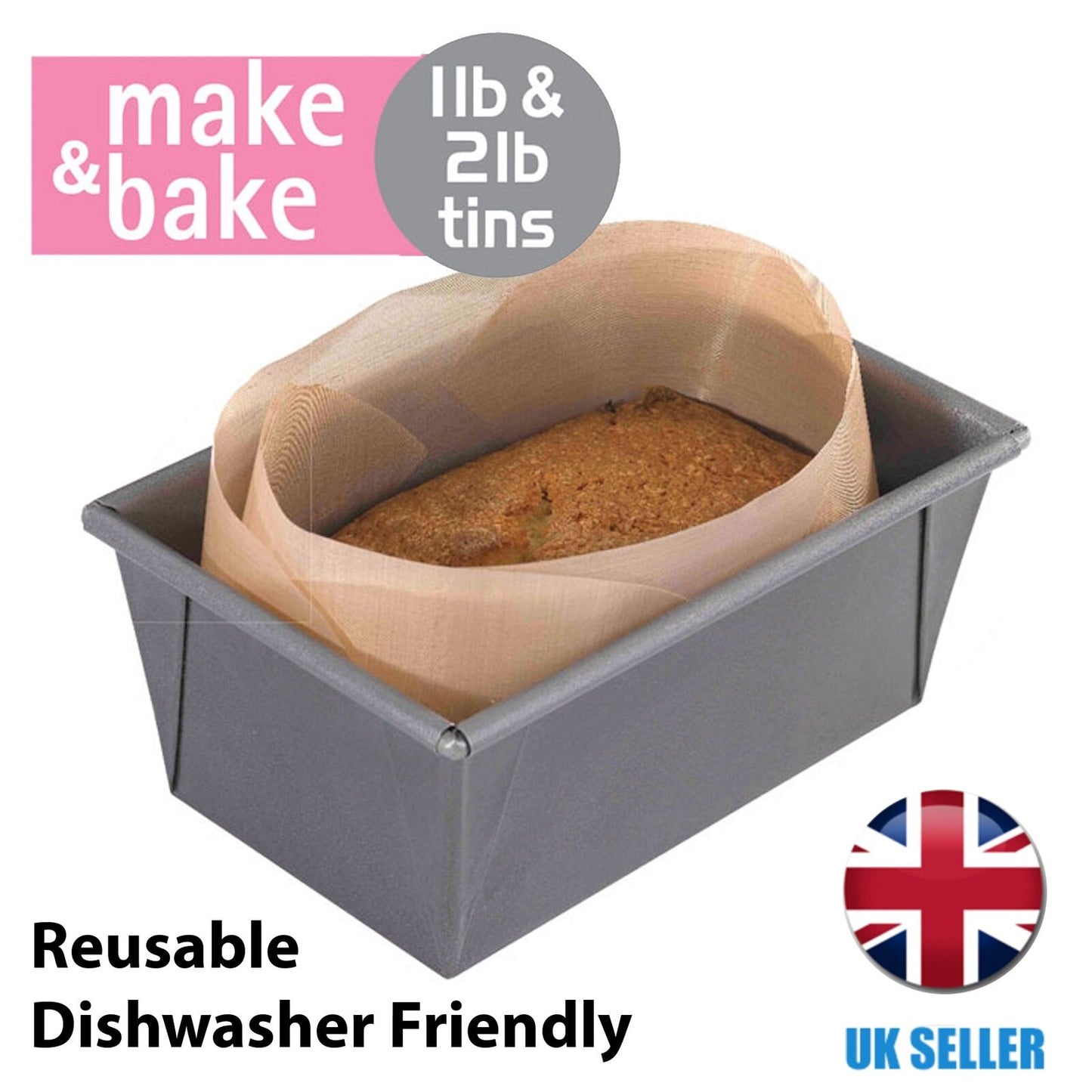 Toastabags Reusable Loaf Tin Liners For 1lb & 2lb Tins Alternative To