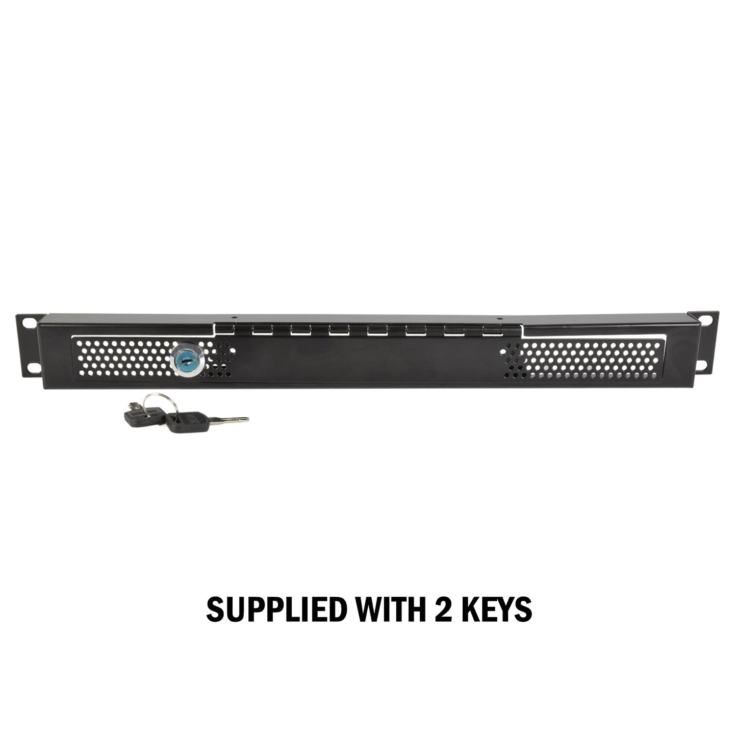 Lockable Rack Mount Blanking Plates Key Security with Mesh Front 1U, 2