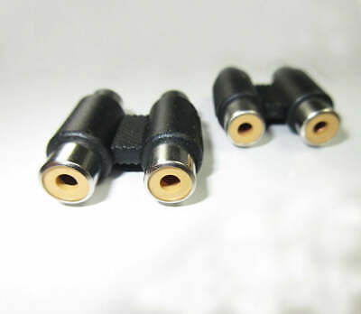 Double Female RCA Phono Coupler 2x Phono Sockets to 2x Phono Sockets A