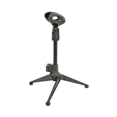 QTX Desktop Table Adjustable Metal Tripod Microphone Mic Stand Holder