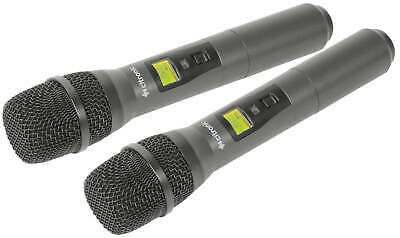 Dual Radio Mic Kit Handheld Tuneable Radio Microphone System