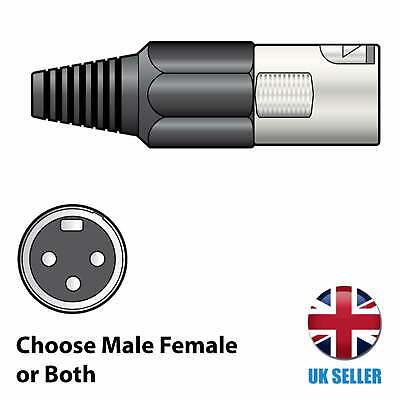 3 Pin XLR Plugs Male and Female Cable Mount