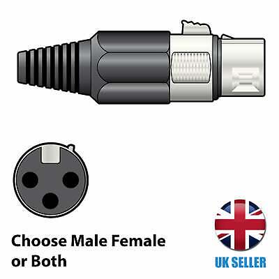 3 Pin XLR Plugs Male and Female Cable Mount