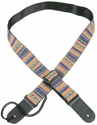 Guitar Strap Ukulele Strap in Orange Green and Purple