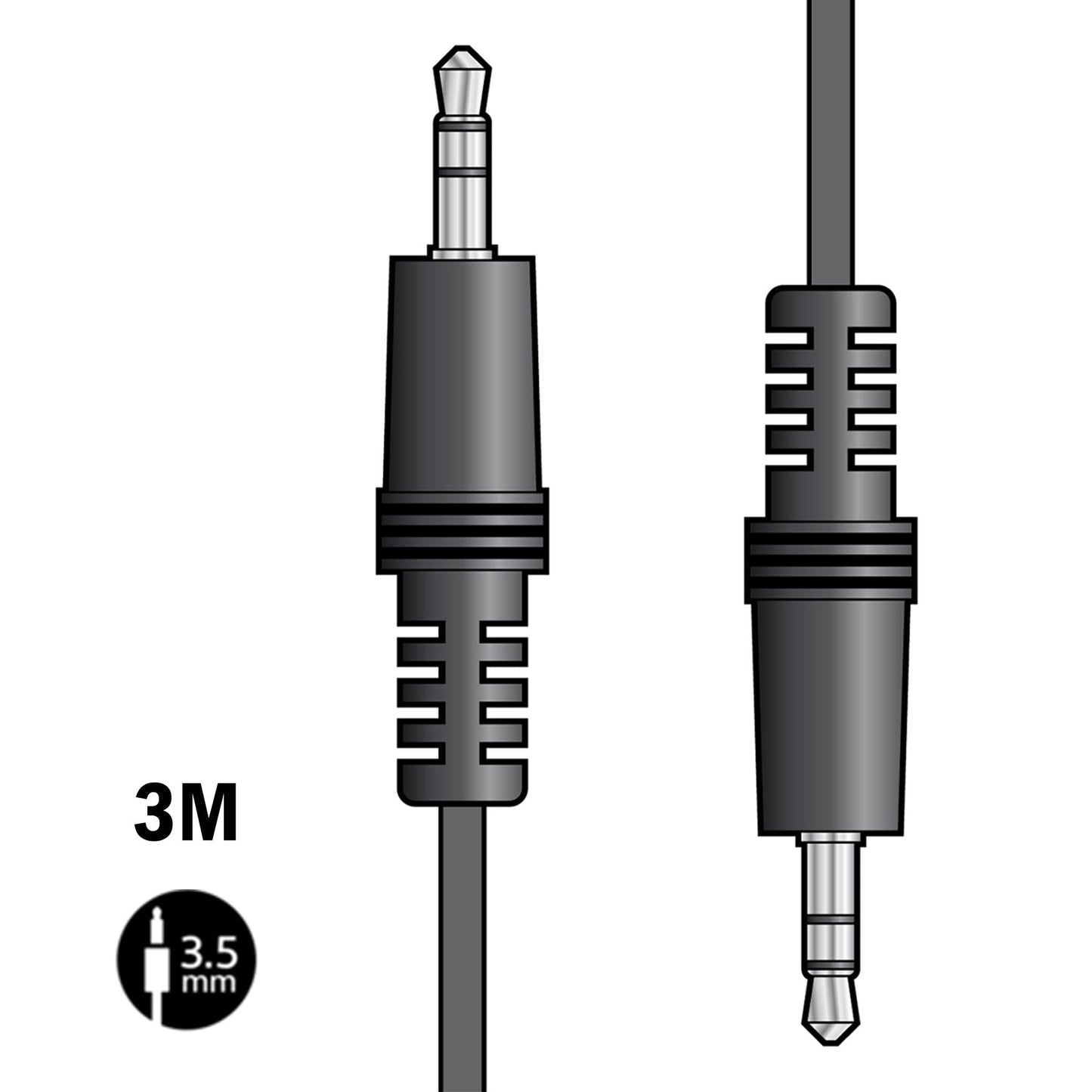 3.5mm Jack Male to 3.5mm Jack Male Audio STEREO Plug Speaker Headphone