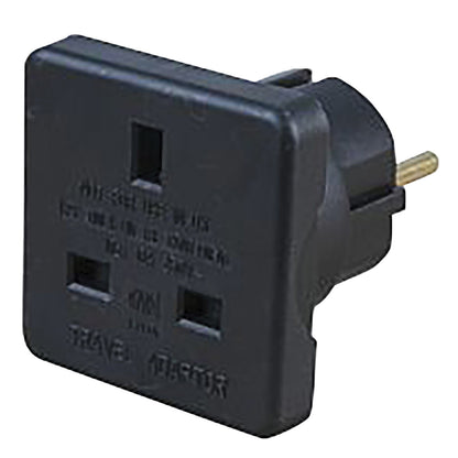 UK Travel Adapter UK 3 Pin Plug to Euro Schuko 2 Pin European Adaptor