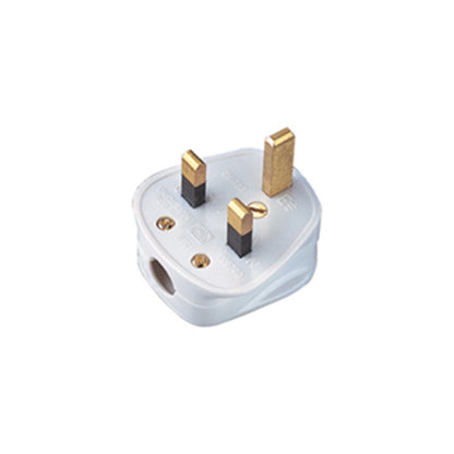 3 Pin UK Mains Plug in Various Fuse Ratings Choose from Black or White