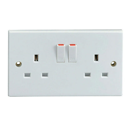 Mains Electrical Socket 1 Gang and 2 Gang