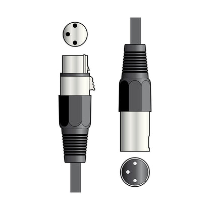 Microphone Lead Balanced XLR Female to XLR Male Various Lengths