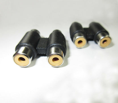 2x Phono Sockets to 2x Phono Sockets Adaptor