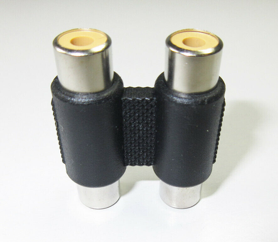 2x Phono Sockets to 2x Phono Sockets Adaptor