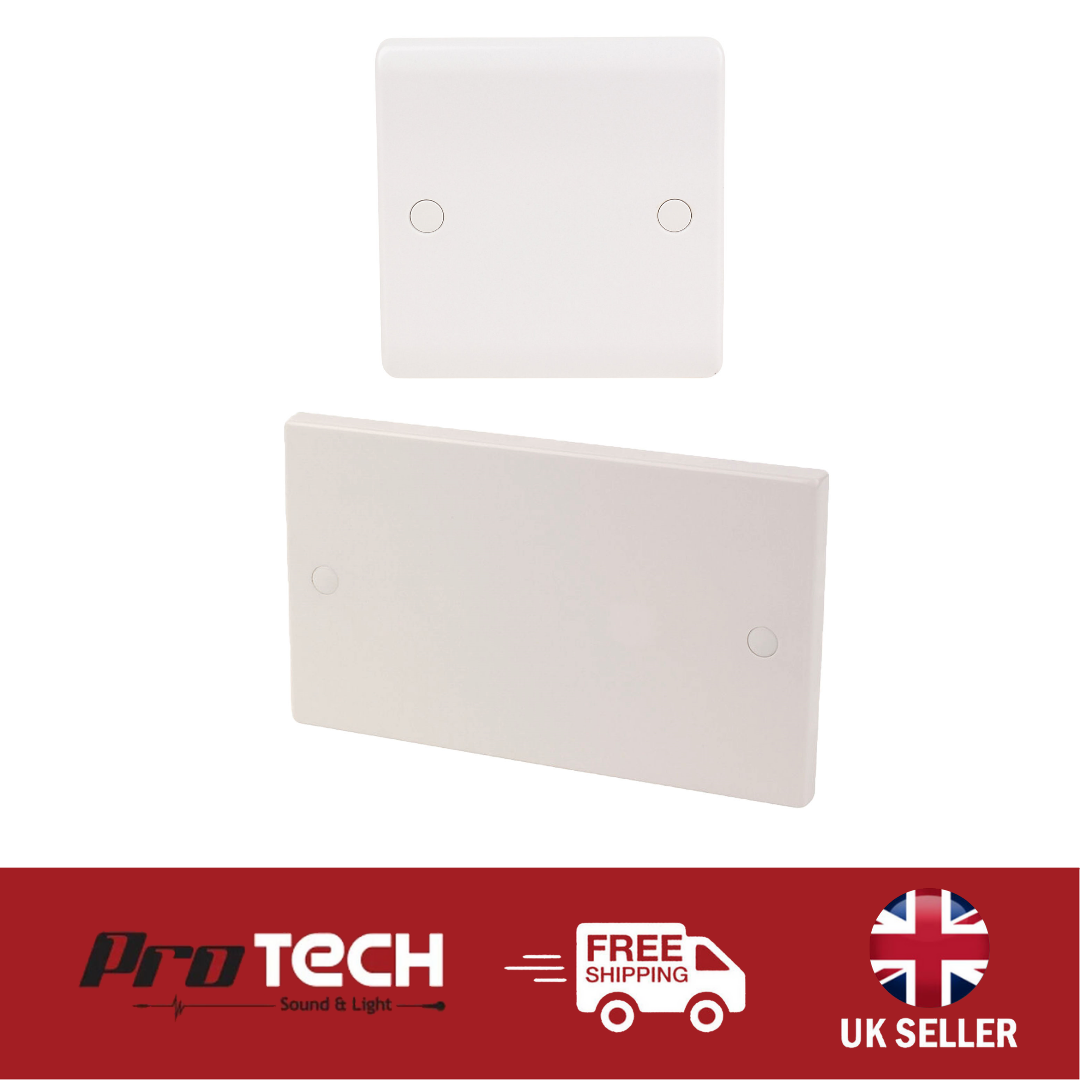 Double Gang Blanking Plate 2 Gang 1 Gang Plug Wall Socket Cover White