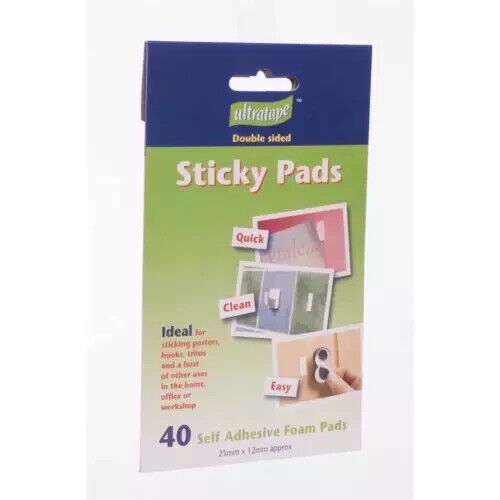 Sticky Pads Self Adhgesive Double Side 40 pcs