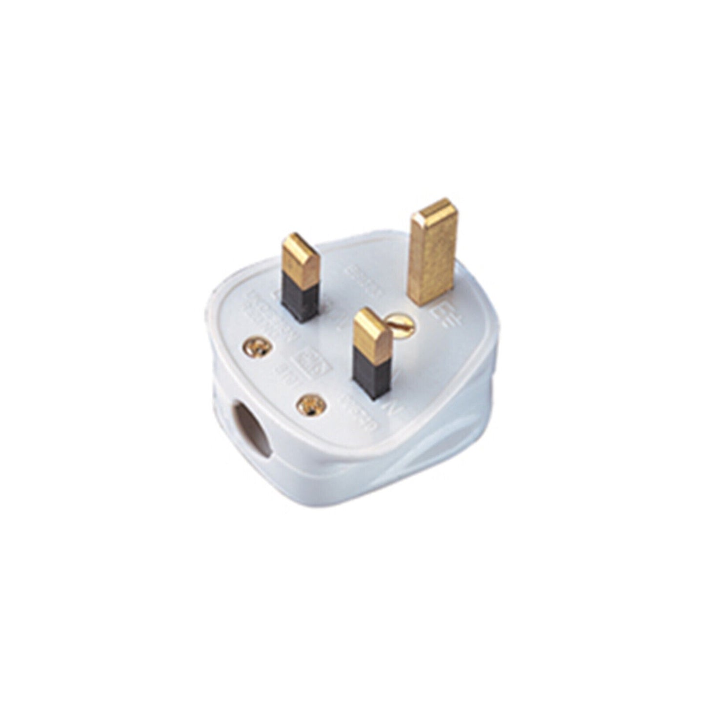 3 Pin UK Mains Plug in Various Fuse Ratings Choose from Black or White