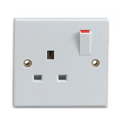 Mains Electrical Socket 1 Gang and 2 Gang