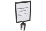 Sign Holder A4 Portrait Black Finish